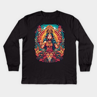 Durga - The Goddess of Strength and Protection Kids Long Sleeve T-Shirt